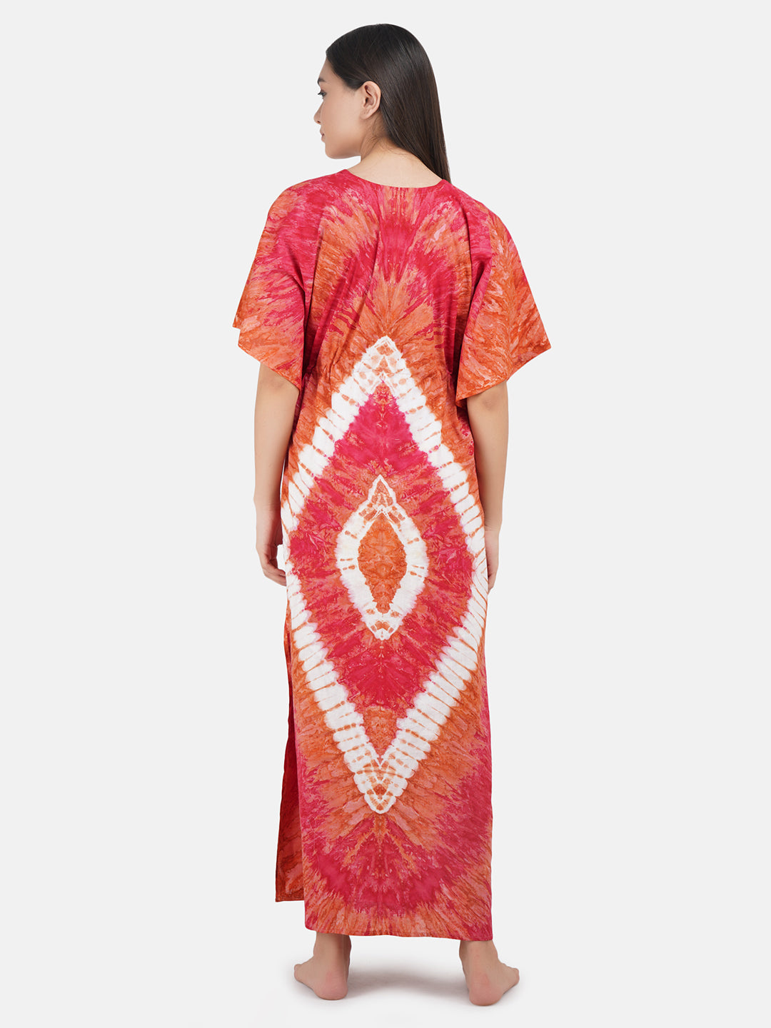 Kaftan with Tie & Dye Pattern