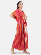Kaftan with Tie & Dye Pattern