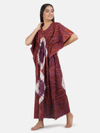 Kaftan with Tie & Dye Pattern
