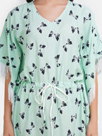 Lassy Kaftan with Beautiful Bow- Print
