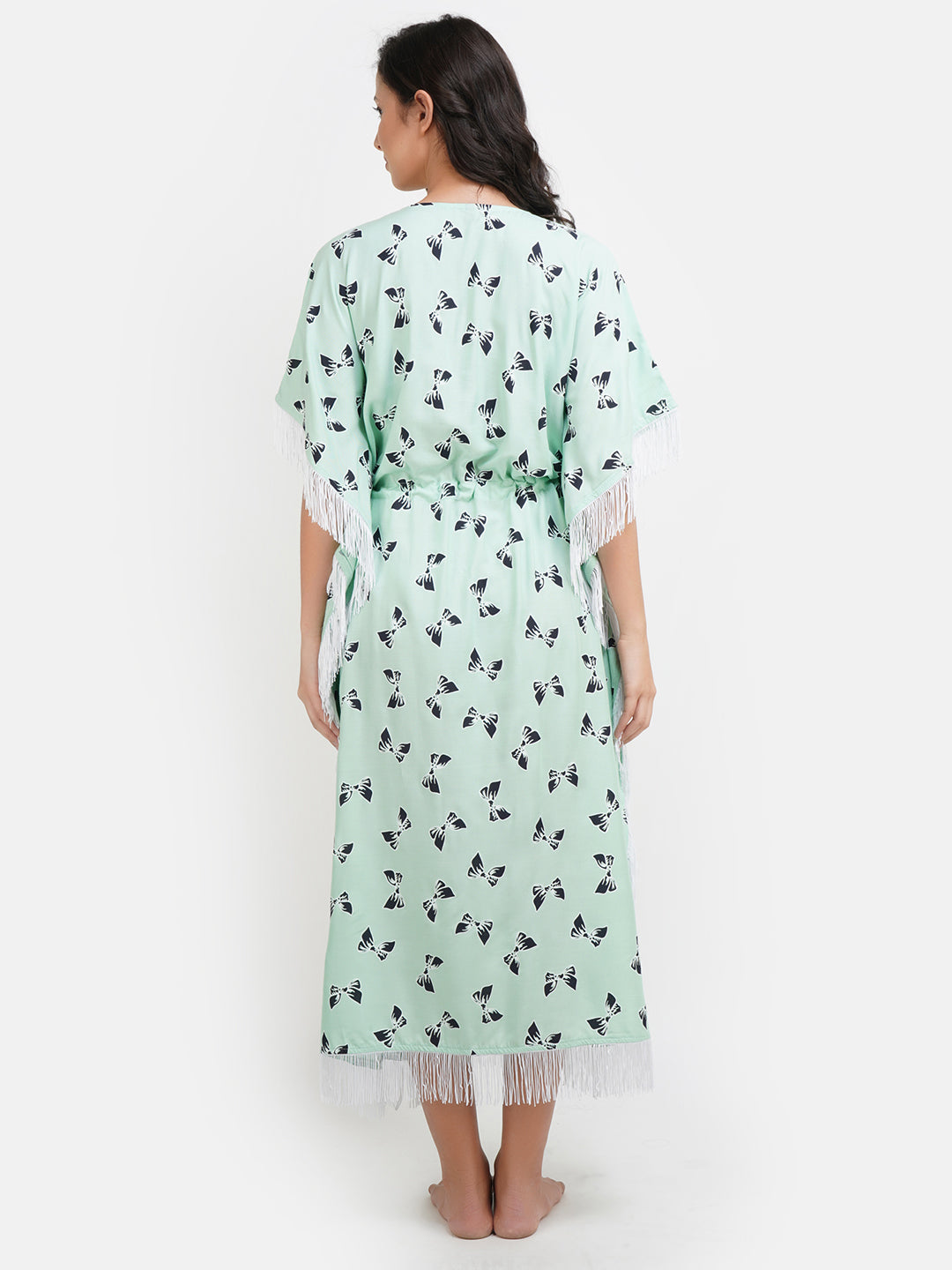 Lassy Kaftan with Beautiful Bow- Print Secondary image