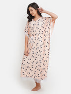Lassy Kaftan with Beautiful Bow- Print