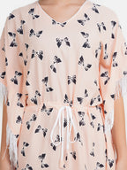 Lassy Kaftan with Beautiful Bow- Print
