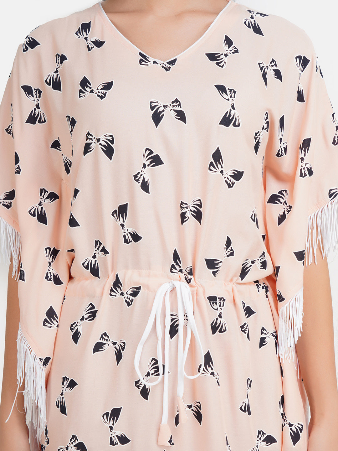 Lassy Kaftan with Beautiful Bow- Print