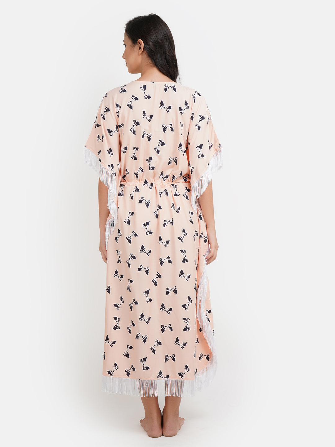 Lassy Kaftan with Beautiful Bow- Print