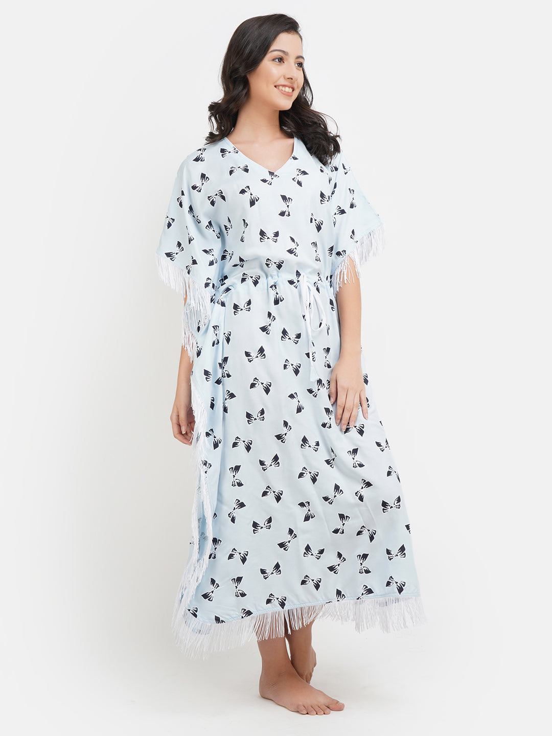 Lassy Kaftan with Beautiful Bow- Print