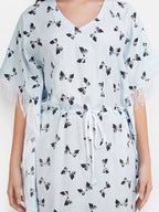Lassy Kaftan with Beautiful Bow- Print