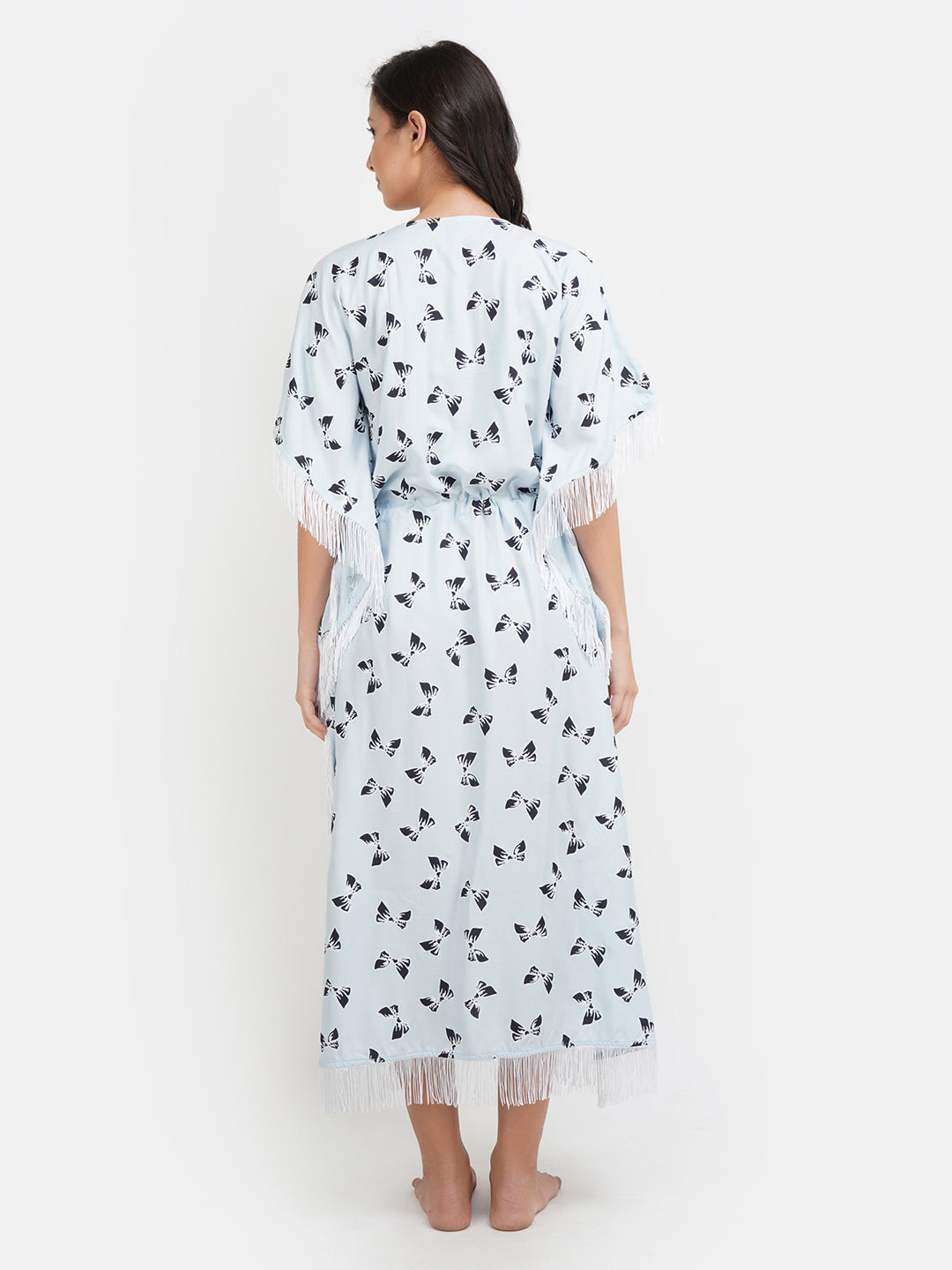 Lassy Kaftan with Beautiful Bow- Print