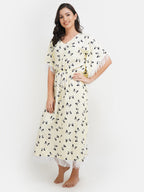 Lassy Kaftan with Beautiful Bow- Print