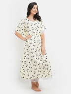 Lassy Kaftan with Beautiful Bow- Print