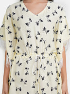Lassy Kaftan with Beautiful Bow- Print
