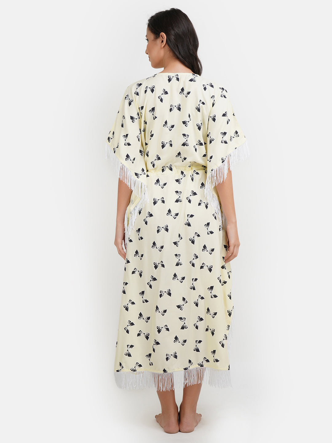 Lassy Kaftan with Beautiful Bow- Print