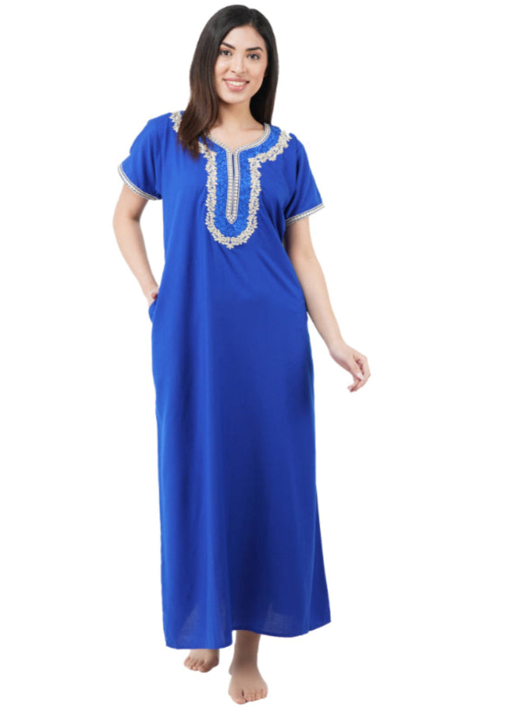 Cream Embroidered Nightgown Main image