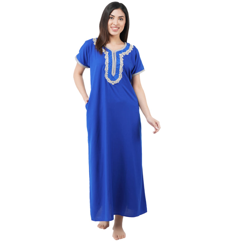 Cream Embroidered Nightgown