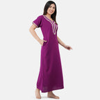 Cream  Embroidered Nightgown