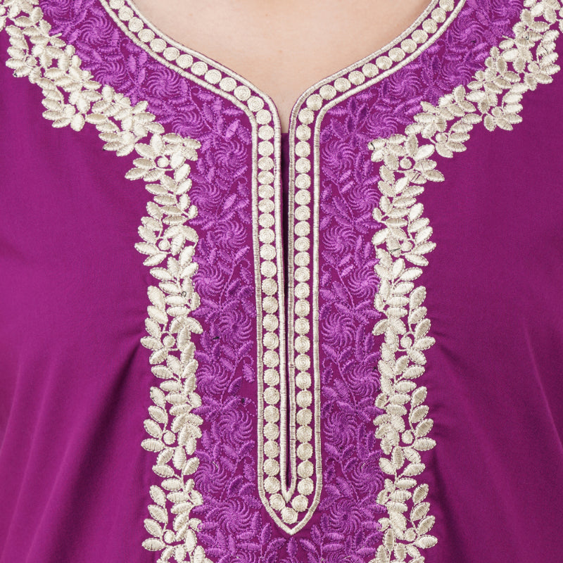 Cream  Embroidered Nightgown