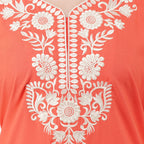 Cream Embroidered Nightgown