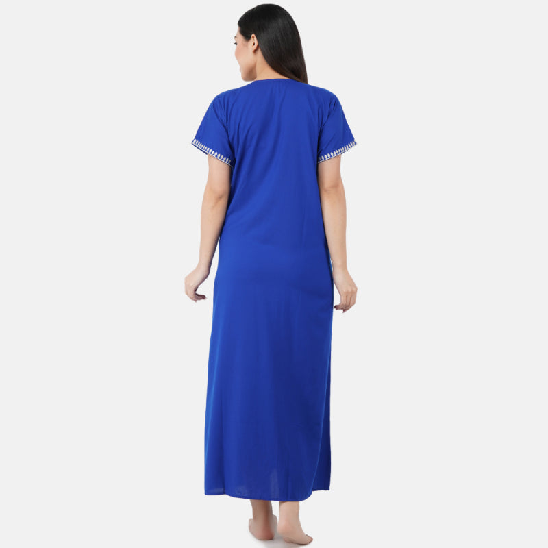 Cotton Cream  Embroidered Nightgown