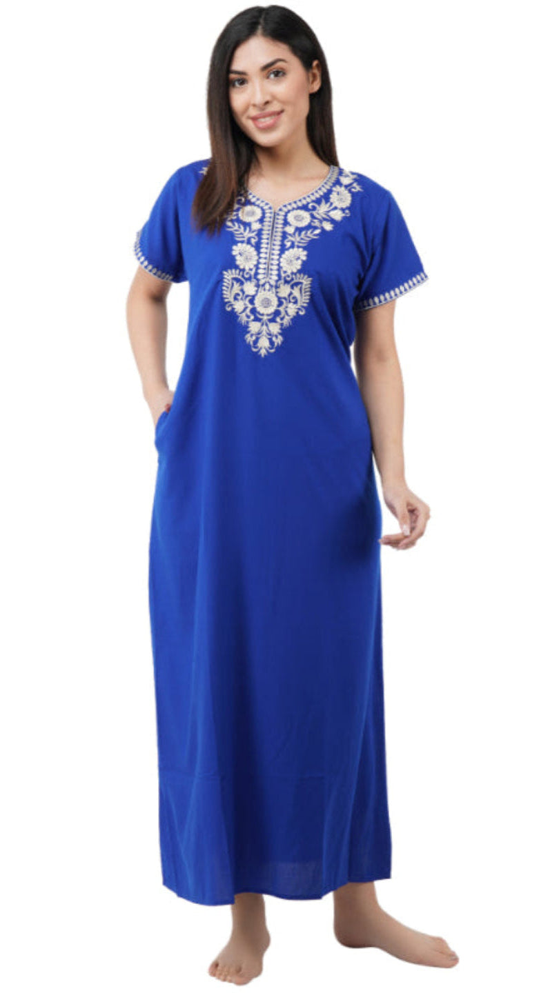 Cotton Cream  Embroidered Nightgown Main image