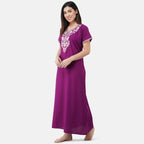 Cream  Embroidered Nightgown
