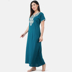Cream Embroidered Nightgown