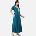 Cream Embroidered Nightgown