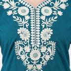 Cream Embroidered Nightgown