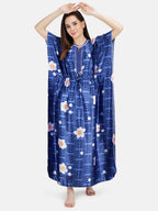Printed Satin Kaftan