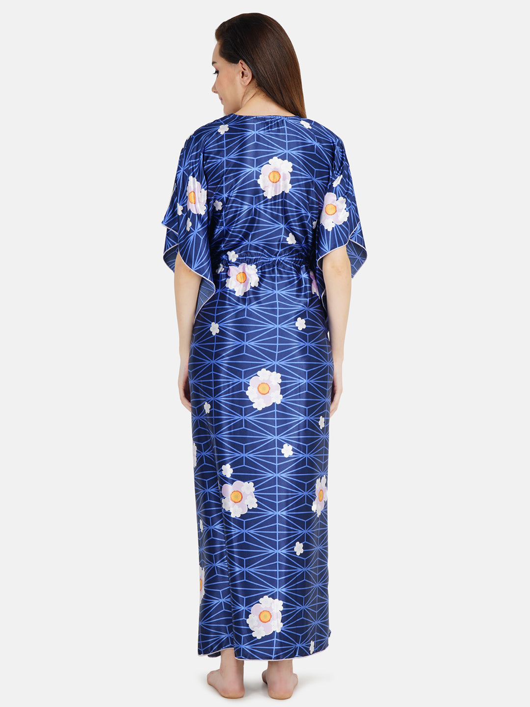 Printed Satin Kaftan