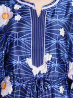 Printed Satin Kaftan