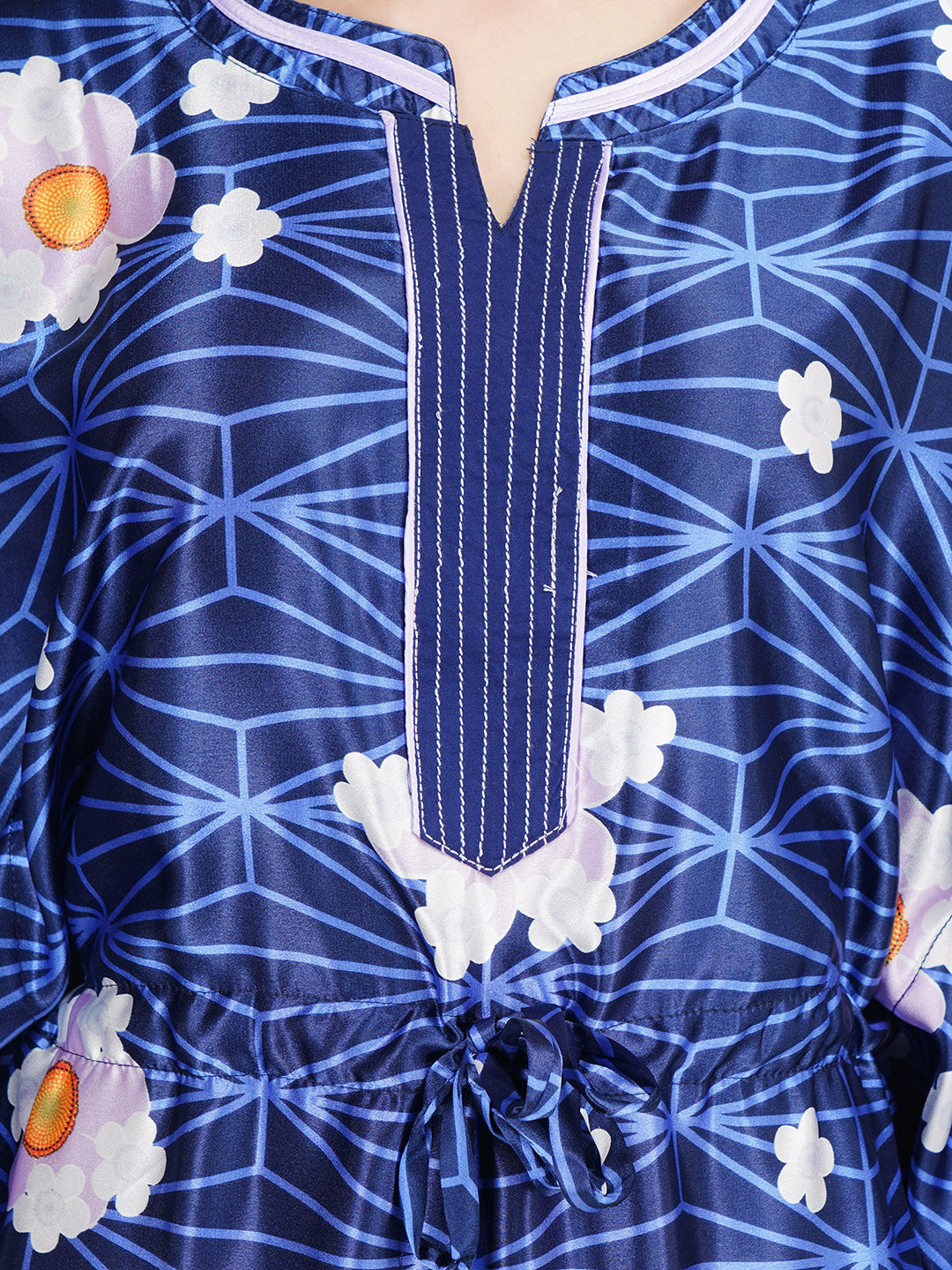 Printed Satin Kaftan