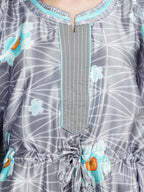 Printed Satin Kaftan