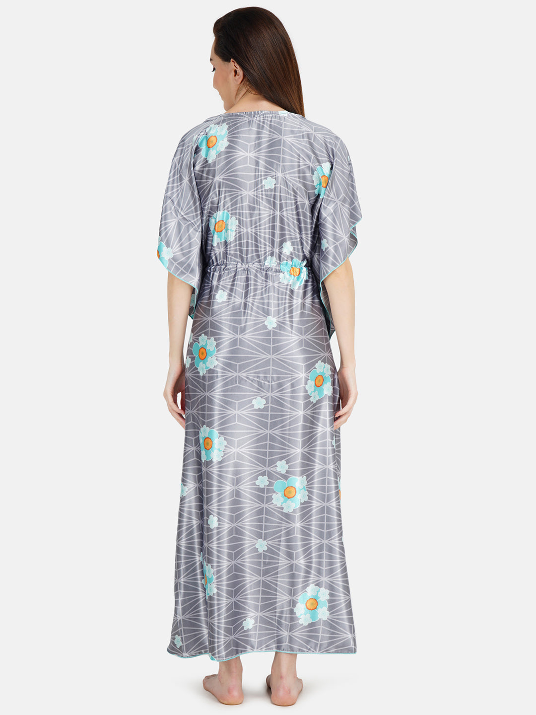 Printed Satin Kaftan Secondary image