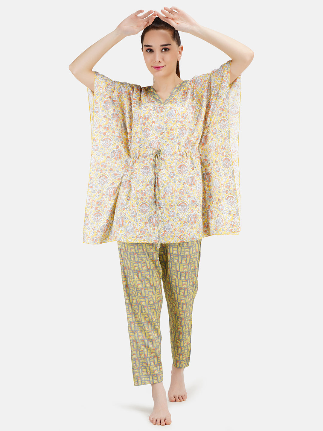 Rayon Kaftan Long Nightsuit