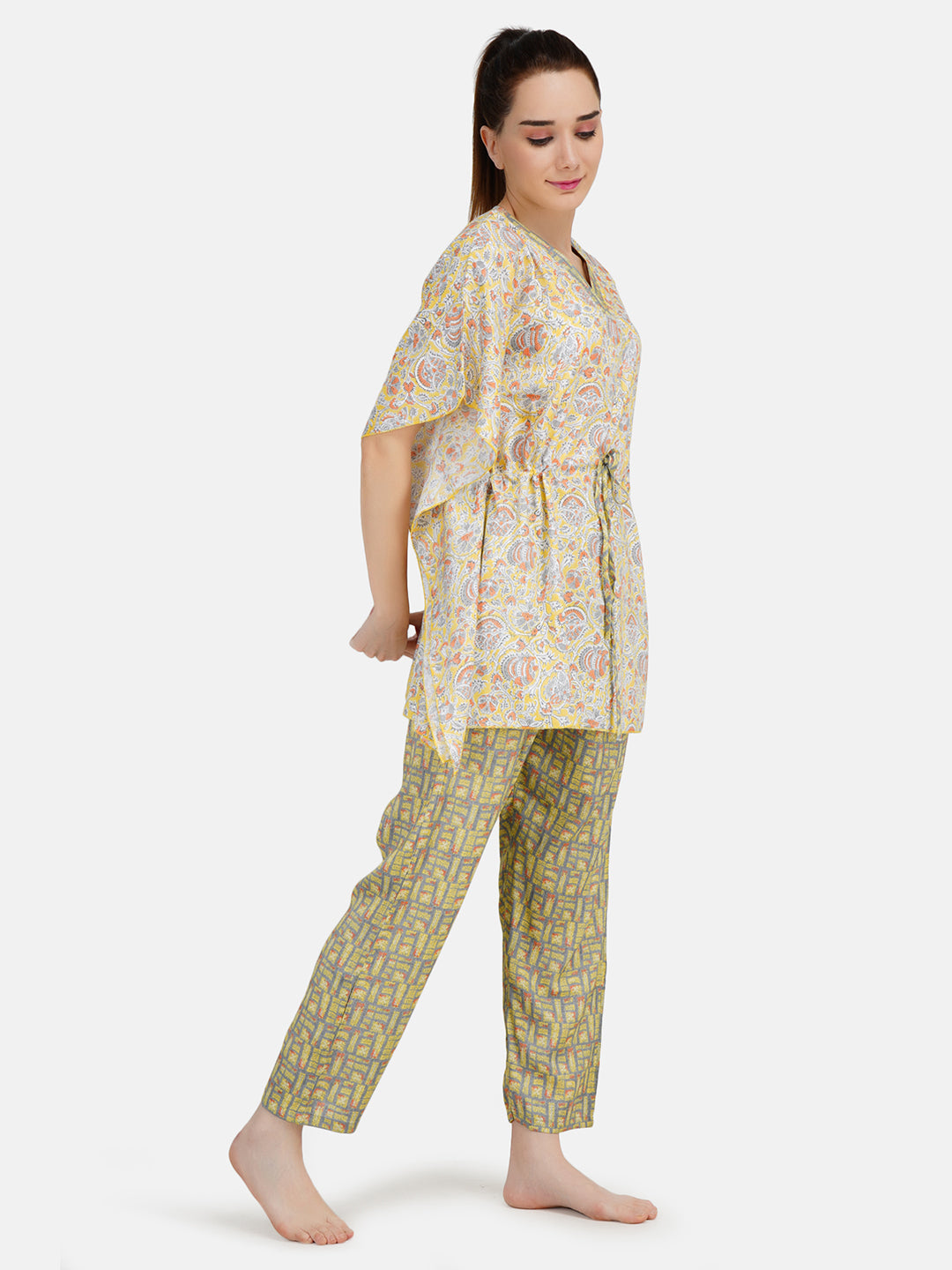Rayon Kaftan Long Nightsuit