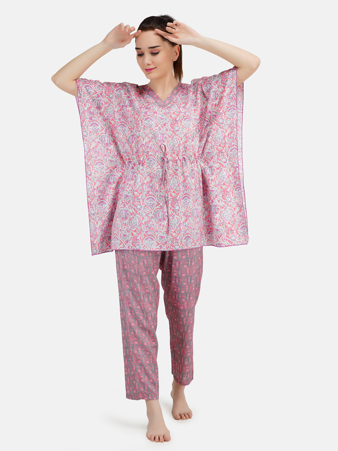 Rayon Kaftan Long Nightsuit