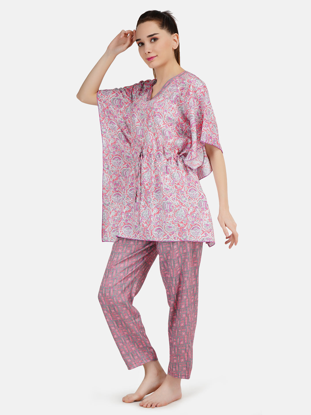 Rayon Kaftan Long Nightsuit