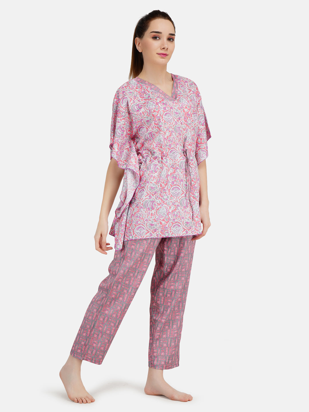 Rayon Kaftan Long Nightsuit