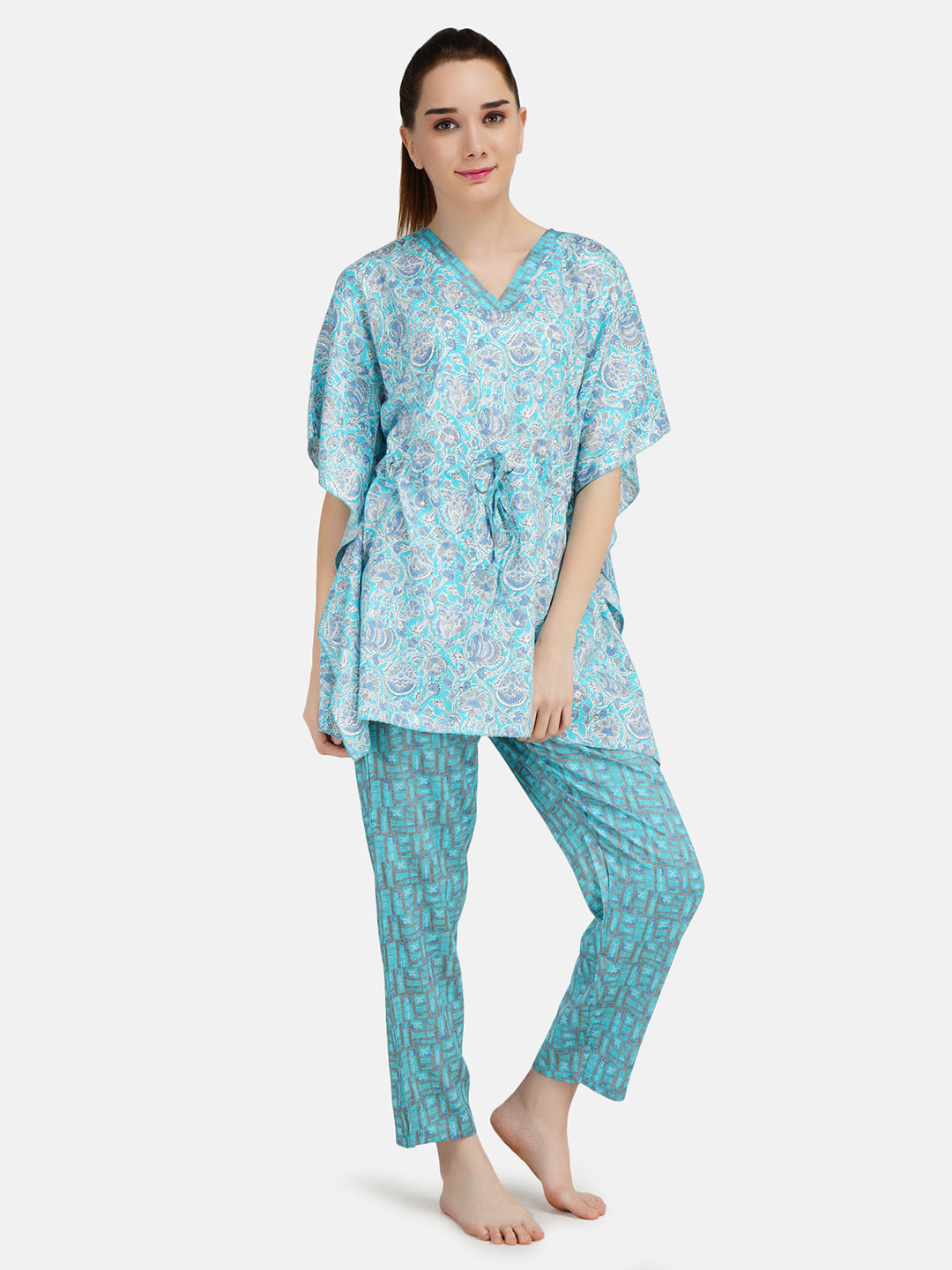Rayon Kaftan Long Nightsuit