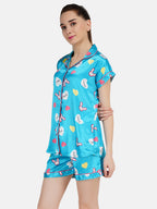 Cute Rabbit Heart Pattern Night suit