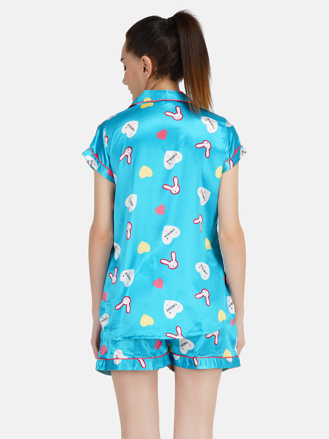 Cute Rabbit Heart Pattern Night suit