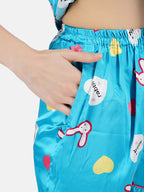 Cute Rabbit Heart Pattern Night suit
