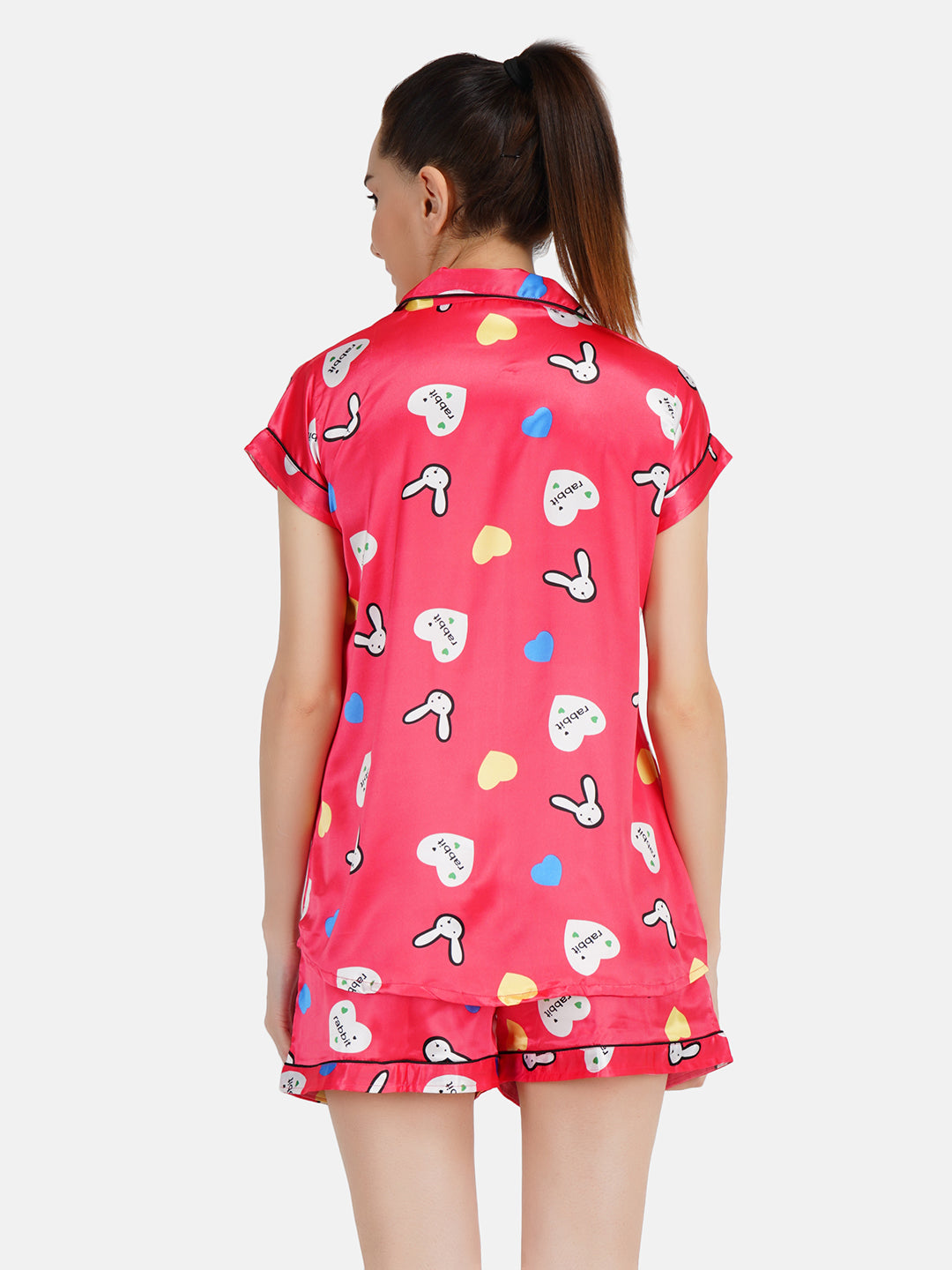 Cute Rabbit Heart Pattern Night suit