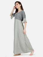 Polka Dotted Nighty with Bell Sleeves