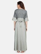 Polka Dotted Nighty with Bell Sleeves