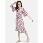 Short Nightgown with Chain Print