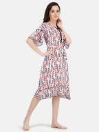Short Nightgown with Chain Print