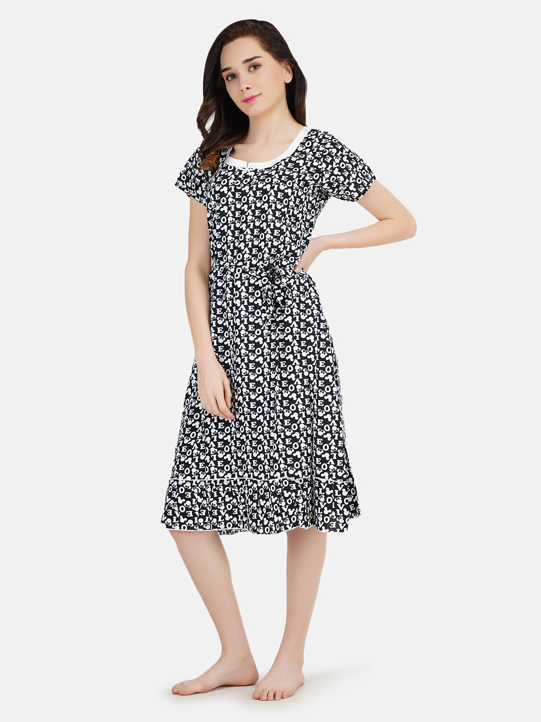 Printed Short Nighty