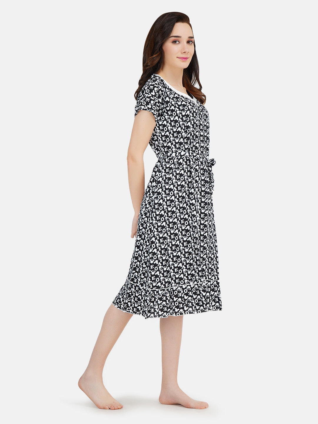 Printed Short Nighty