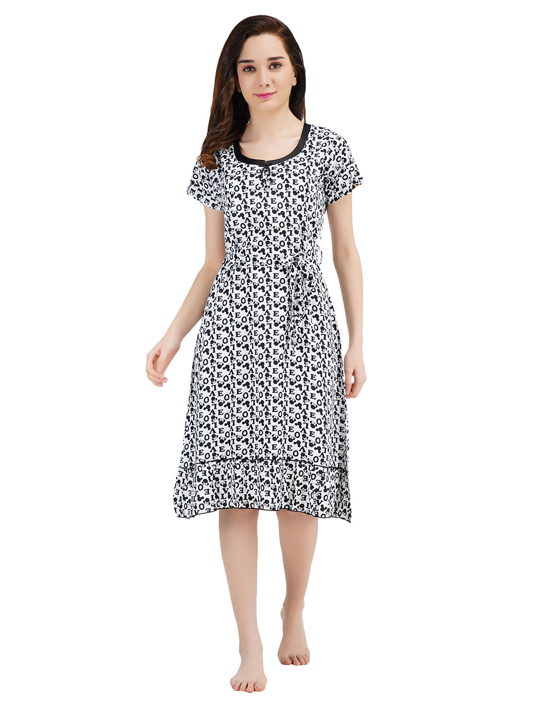 Printed Short Nighty
